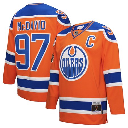 Youth Edmonton Oilers #97 Connor McDavid Orange Power Play Jersey
