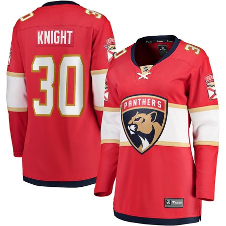 Women's Florida Panthers #30 Spencer Knight Red Home Jersey