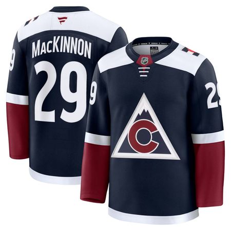 Men's Colorado Avalanche #29 Nathan MacKinnon Navy Alternate Premium Jersey