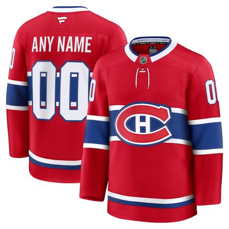 Men's Montreal Canadiens Custom Red Home Premium Jersey
