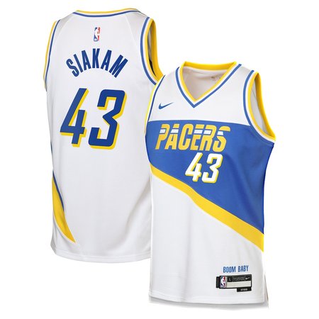 Men's Indiana Pacers #43 Pascal Siakam White 2025/26 City Edition Swingman Jersey