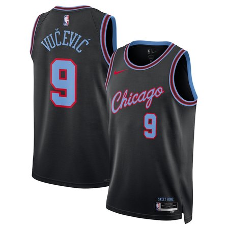 Youth Chicago Bulls #9 Nikola Vucevic Black 2025/26 City Edition Swingman Jersey