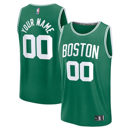 Men's Boston Celtics Kelly Green Fast Break Custom Icon Edition Jersey
