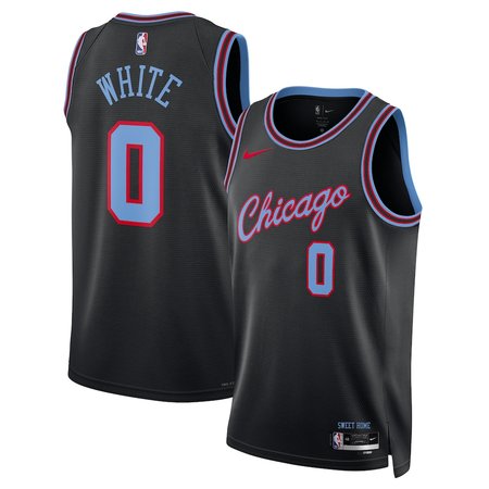 Men's Chicago Bulls #0 Coby White Black 2025/26 City Edition Swingman Jersey