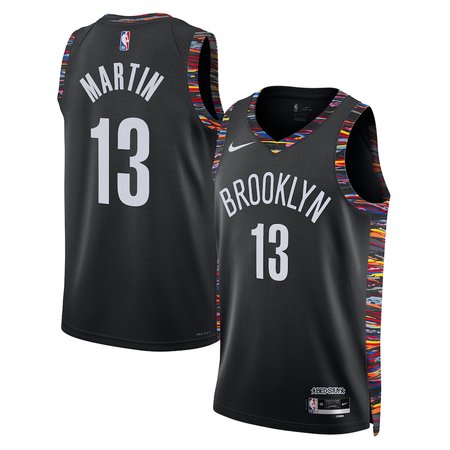 Men's Brooklyn Nets #13 Tyrese Martin Black 2025/26 City Edition Swingman Jersey