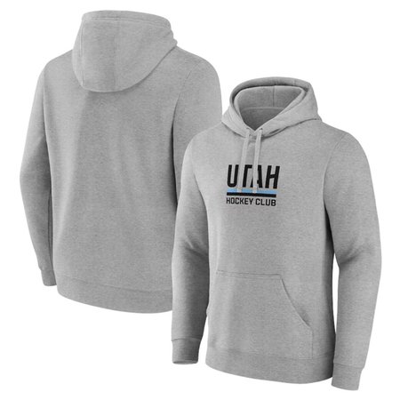 Men's Utah Mammoth Heather Gray Secondary Logo Pullover Hoodie