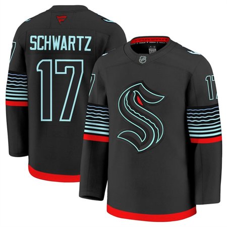 Youth Seattle Kraken #17 Jaden Schwartz Black Alternate Stitched Hockey Jersey