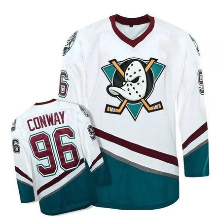 Youth Anaheim Ducks #96 Charlie Conway White Stitched Jersey