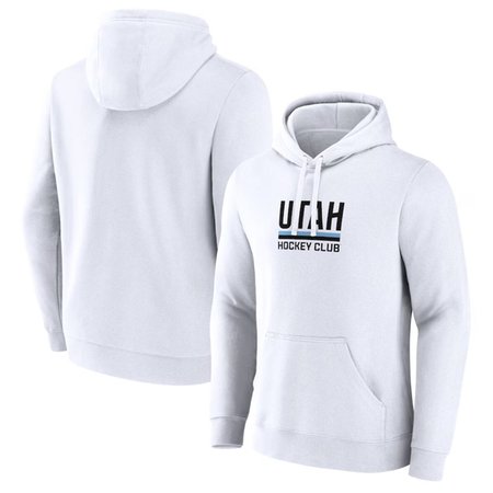 Men's Utah Mammoth White Secondary Logo Pullover Hoodie