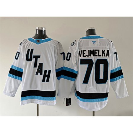 Men's Utah Mammoth #70 Karel Vejmelka White 2025 Stitched Premium Jersey