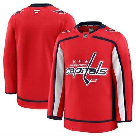Men's Washington Capitals Blank Red 2024-25 Home Stitched Hockey Premium Jersey