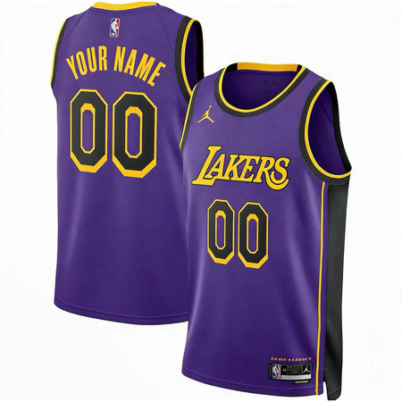 Men's Los Angeles Lakers Jordan Brand Purple Statement Edition Swingman Custom Jersey