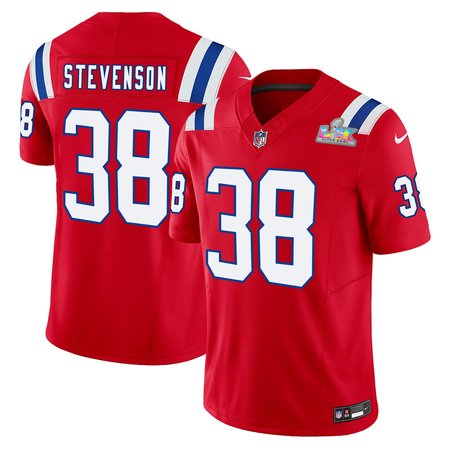 Men's New England Patriots #38 Rhamondre Stevenson Red F.U.S.E. Vapor Limited Stitched Football Jersey