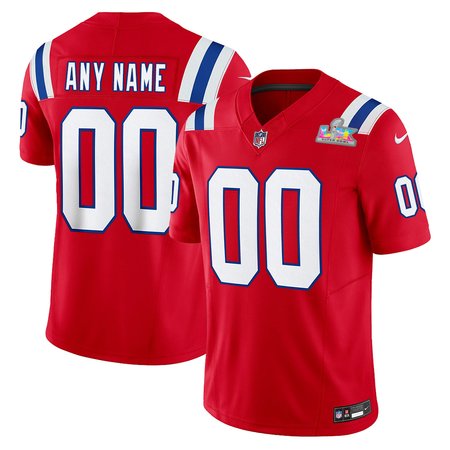 Men's New England Patriots Custom Red F.U.S.E. Vapor Limited Stitched Football Jersey