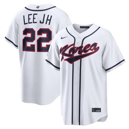 Youth Korea Baseball #22 Jung Hoo Lee White 2026 World Baseball Classic Home Stadium Jersey