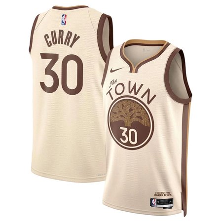 Men's Golden State Warriors #30 Stephen Curry Cream 2025/26 City Edition Swingman Jersey