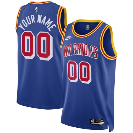 Men's Golden State Warriors Nike Blue Swingman Classic Edition Custom Jersey