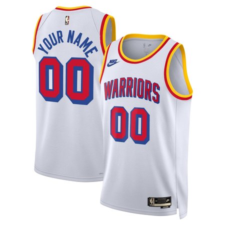Men's Golden State Warriors Nike White Swingman Classic Edition Custom Jersey