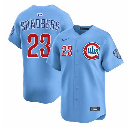 Men's Chicago Cubs #23 Ryne Sandberg Blue 2024/25 2nd Alternate Limited Stitched Baseball Jersey