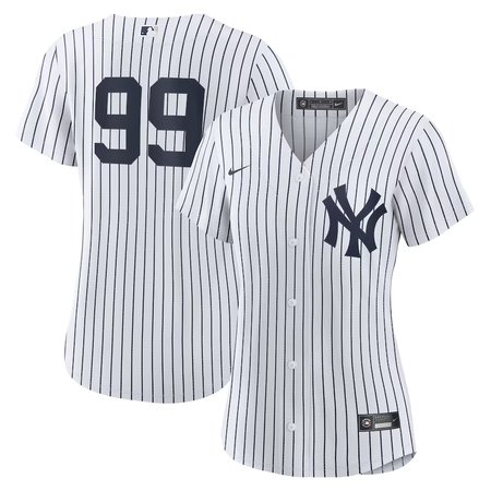 Women's New York Yankees #99 Aaron Judge White Home Replica Player Jersey