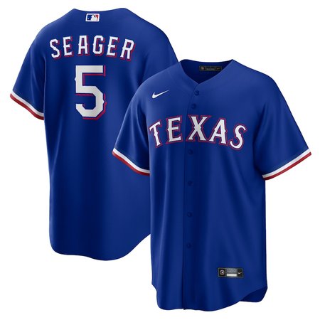 Youth Texas Rangers #5 Corey Seager Royal With Patch Stitched Baseball Jersey