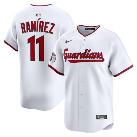 Men's Cleveland Guardians #11 Jose Ramirez Nike White Home Limited Jersey