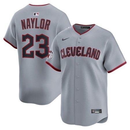 Men's Cleveland Guardians #23 Bo Naylor Gray Home Limited Player Jersey