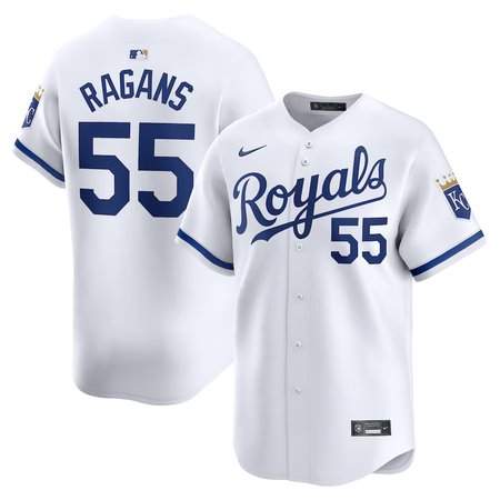 Men's Kansas City Royals #55 Cole Ragans Nike White Home Limited Player Jersey