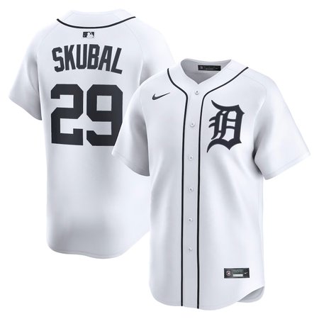 Men's Detroit Tigers #29 Tarik Skubal Nike White Home Limited Player Jersey