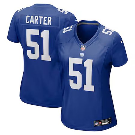 Women's New York Giants #51 Abdul Carter Royal First Round Pick Game Jersey
