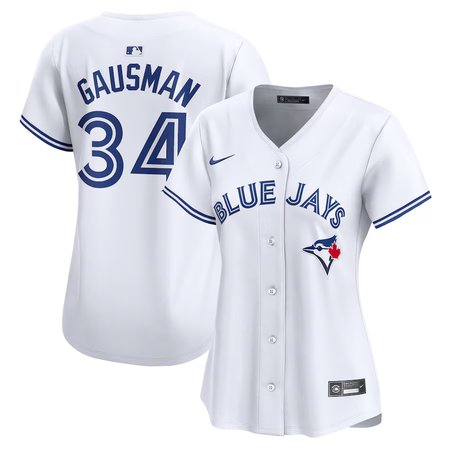 Women's Toronto Blue Jays #34 Kevin Gausman White Home Limited Player Jersey