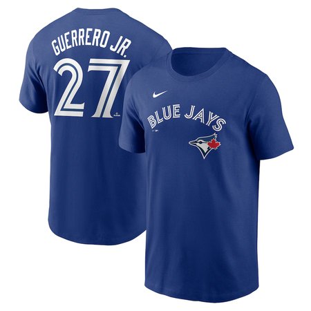 Men's Toronto Blue Jays #27 Vladimir Guerrero Jr. Royal Fuse Name & Number T-Shirt