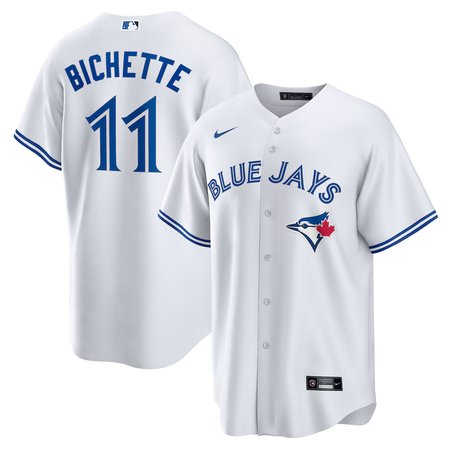 Men's Toronto Blue Jays #11 Bo Bichette Nike White Replica Player Jersey