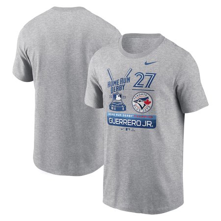 Men's Toronto Blue Jays #27 Vladimir Guerrero Jr. Heather Gray 2023 Home Run Derby Champion T-Shirt