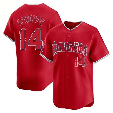 Men's Los Angeles Angels #14 Logan O'Hoppe Nike Red Home Replica Jersey