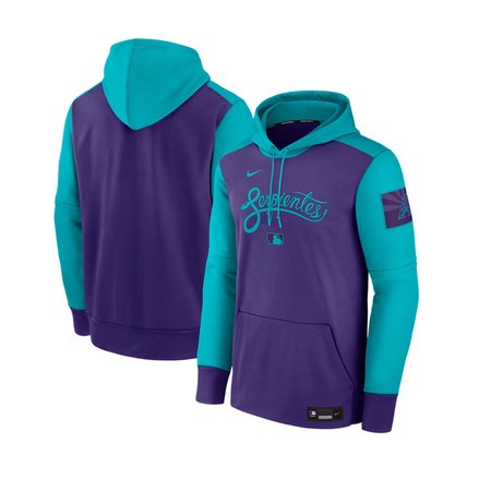 Men's Arizona Diamondbacks Purple 2025 City Connect Collection Therma Pullover Hoodie