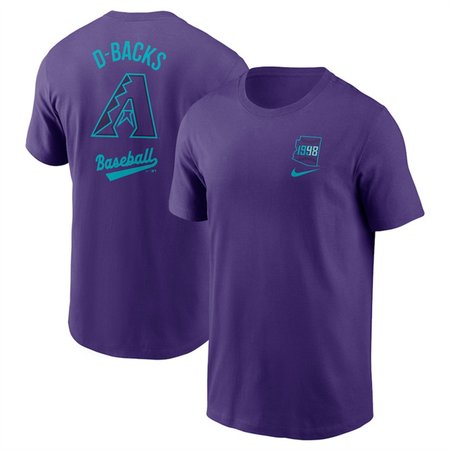 Men's Arizona Diamondbacks Purple 2025 City Connect Two-Hit T-Shirt