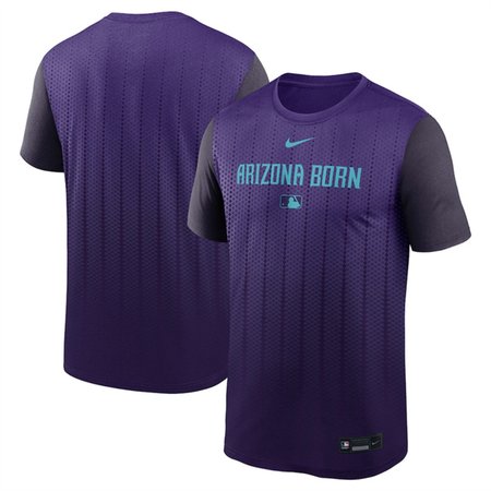 Men's Arizona Diamondbacks Purple 2025 City Connect Collection Velocity Performance T-Shirt