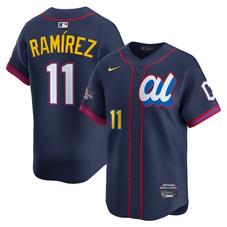 Youth American League #11 Jose Ramirez Navy 2025 All-Star Edition Limited Player Jersey