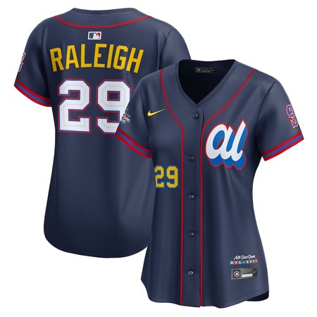 Women's American League #29 Cal Raleigh Navy 2025 All-Star Edition Limited Player Jersey