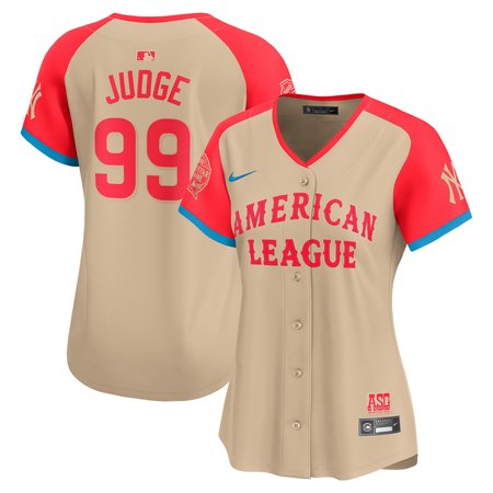Women's American League Aaron Judge Cream 2024 MLB All-Star Game Limited Player Jersey