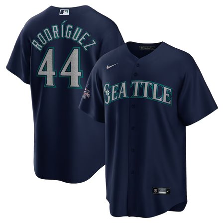 Men's Seattle Mariners #44 Julio Rodriguez Navy 2025 MLB All-Star Game Road Replica Player Jersey