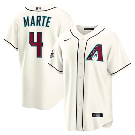 Men's Arizona Diamondbacks #4 Ketel Marte Nike Cream 2025 MLB All-Star Game Home Replica Player Jersey