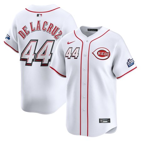 Men's Cincinnati Reds #44 Elly De La Cruz White 2025 MLB Speedway Classic Home Limited Player Jersey