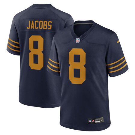 Men's Green Bay Packers #8 Josh Jacobs Navy The 1923 Classic Game Jersey