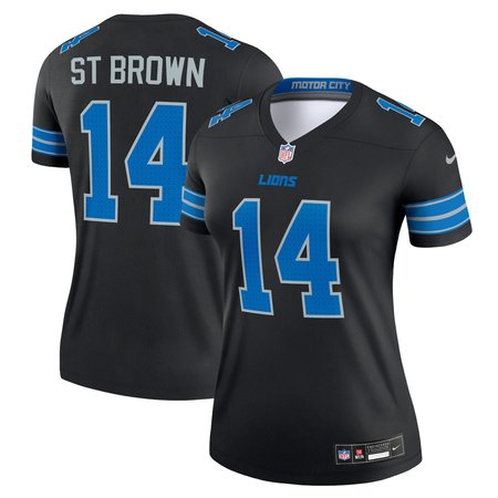 Women's Detroit Lions Amon-Ra St. Brown Black Legend Jersey