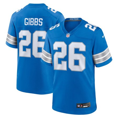 Men's Detroit Lions Jahmyr Gibbs Blue Game Jersey