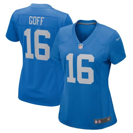 Women's Detroit Lions Jared Goff Blue Game Player Jersey