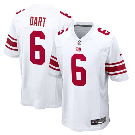 Men's New York Giants #6 Jaxson Dart White Game Jersey