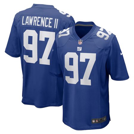 Men's New York Giants #97 Dexter Lawrence II Royal Team Game Player Jersey